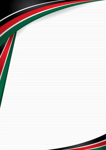 Fondo abstracto con formas con los colores de la bandera de Kenia, para usar como Diploma o Certificado. Formato A4. Imagen vectorial — Archivo Imágenes Vectoriales
