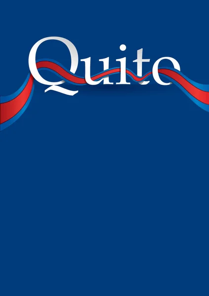 Ontwerp van de stad van Quito met blauwe en rode vlag. Quito is de hoofdstad van de Republiek Ecuador — Stockvector