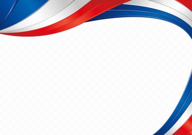 Diploma ya da sertifika olarak kullanılmak üzere Fransa ya da Paraguay bayrağının mavi, beyaz ve kırmızı renkleriyle soyut arkaplan