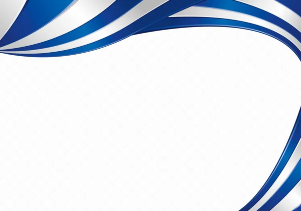 Абстрактный Фон Волнами Сине Белыми Цветами Флага Никарагуа Гондураса Сальвадора — стоковый вектор