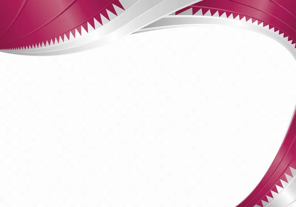 Abstraktní Pozadí Tvary Vln Červenými Bílými Barvami Vlajky Katar Použít — Stockový vektor