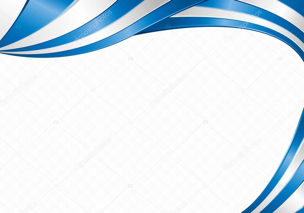 Abstract background with wave shapes with the blue, white colors of the flag of Uruguay to use as Diploma or Certificate