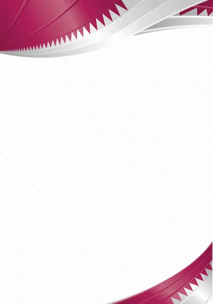 Абстрактный Фон Волнами Красно Белыми Цветами Флага Катара Использования Качестве — стоковый вектор