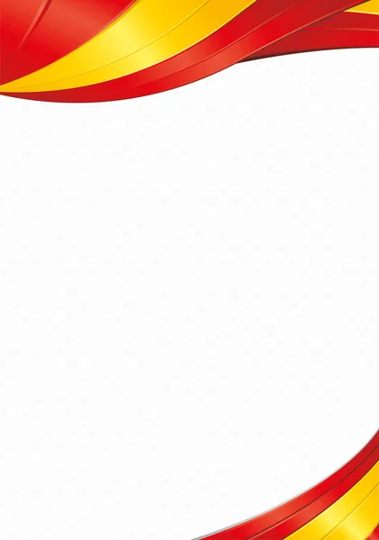 Abstraktní Pozadí Tvary Vln Žlutou Červenou Barvou Vlajky Španělska Použít — Stockový vektor