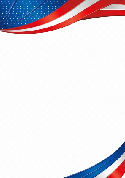 Abstract Background Wave Shapes Blue White Red Colors Flag Usa — стоковий вектор