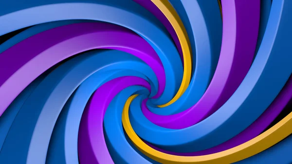Sfondo Formato Getti Colore Viola Giallo Blu Che Ruotano Cerchio — Foto Stock