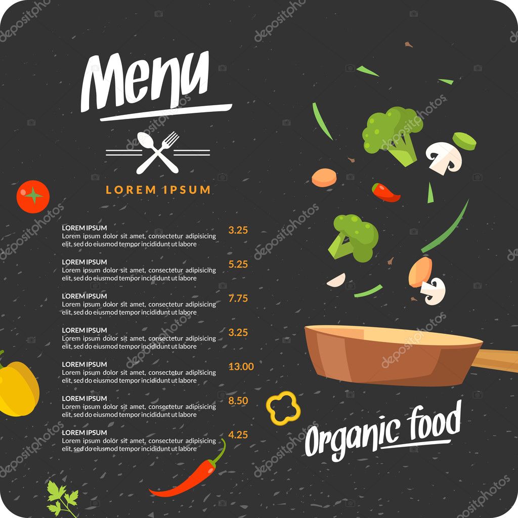 Modern background for restaurant menu Stock Vector Image by  © #126339620