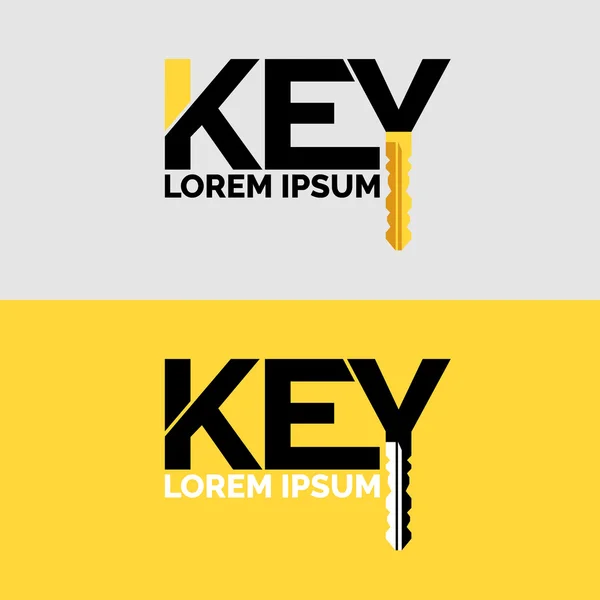 Yazıt anahtar, modern logo ve amblem. — Stok Vektör