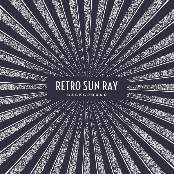 Retro sun ray op achtergrond. — Stockvector