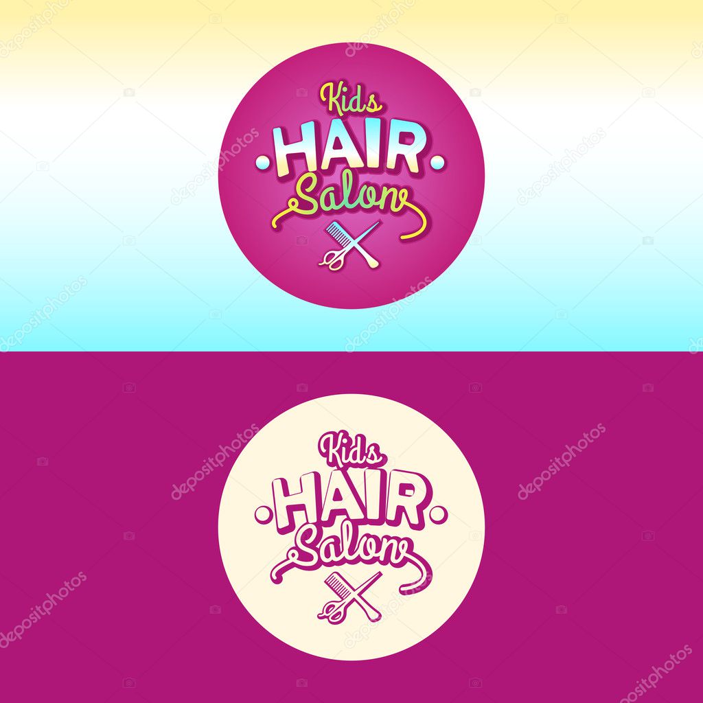 The logo and the of children hair salon.