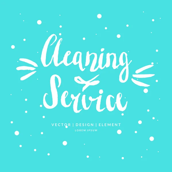 Cleaning service lettering phrase. — Stock Vector