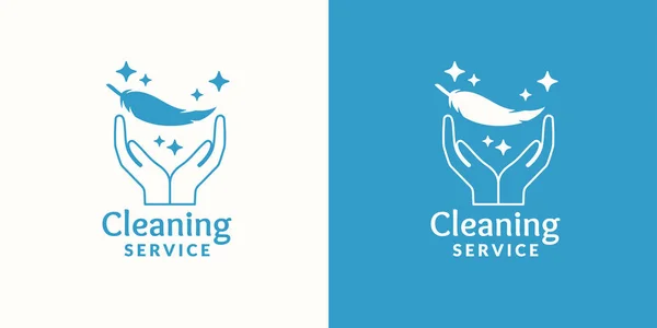 清掃サービスの会社のロゴ. — ストックベクタ