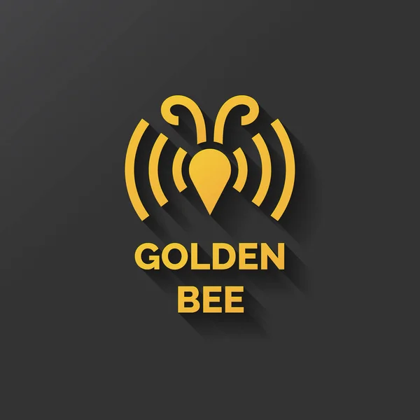 Logo de miel de abeja . — Vector de stock