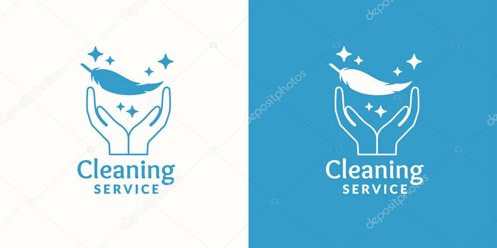 Logo for company cleaning service. Elements for the brand.