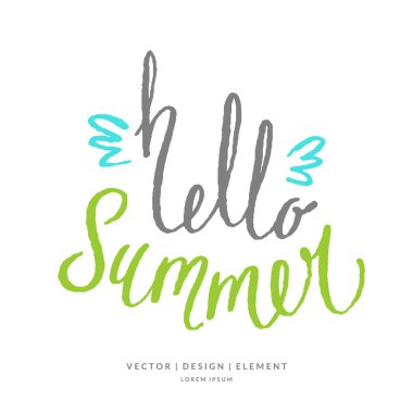 Modern elle çizilmiş sözcüğü Merhaba yaz yazı.