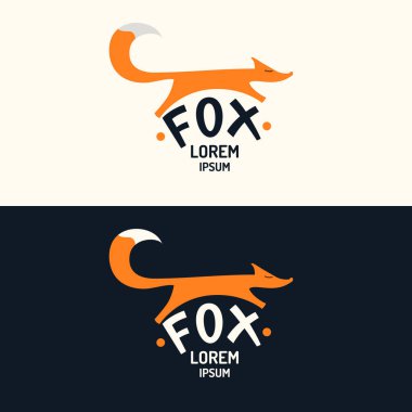 Vektör modern Fox logo ve amblem.