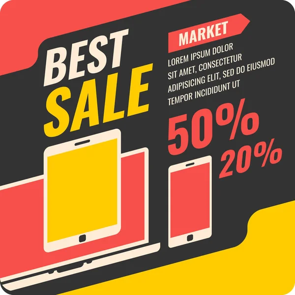 Transparent sprzedaż telefonów i komputerów — Wektor stockowy