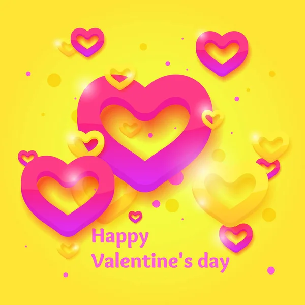 Aftelkalender voor Valentijnsdag. 14 februari. — Stockvector