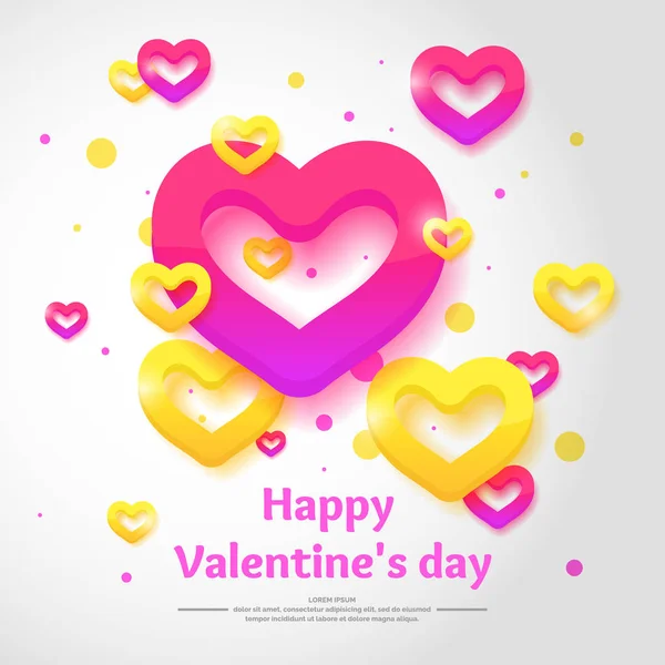 Día de San Valentín. 14 de febrero . — Vector de stock