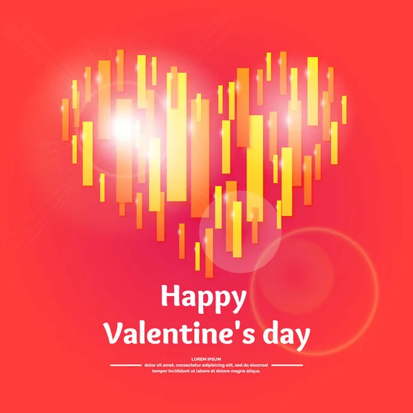 Dag van de Valentijnskaart s. 14 februari. — Stockvector