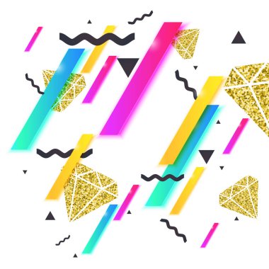 Memphis tarzı trendy.