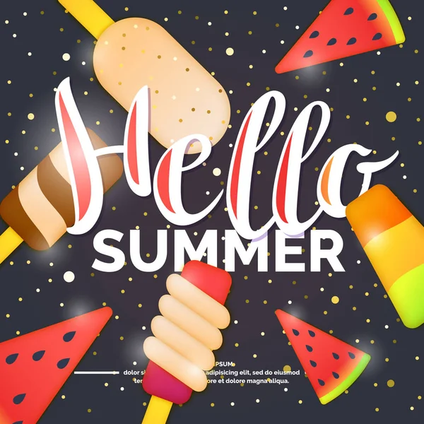 Hallo bester Sommer. — Stockvektor