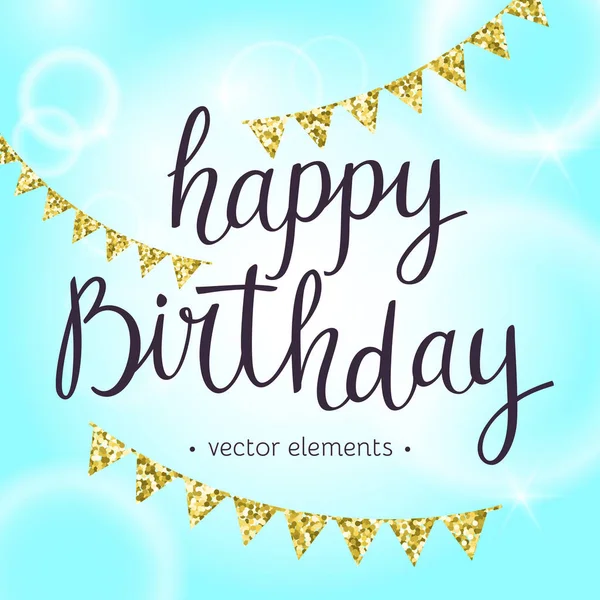 Moderní ručně kreslenou nápis Happy Birthday. — Stockový vektor