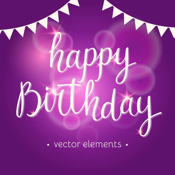 Modern kézzel rajzolt betűkkel boldog születésnapot. — Stock Vector