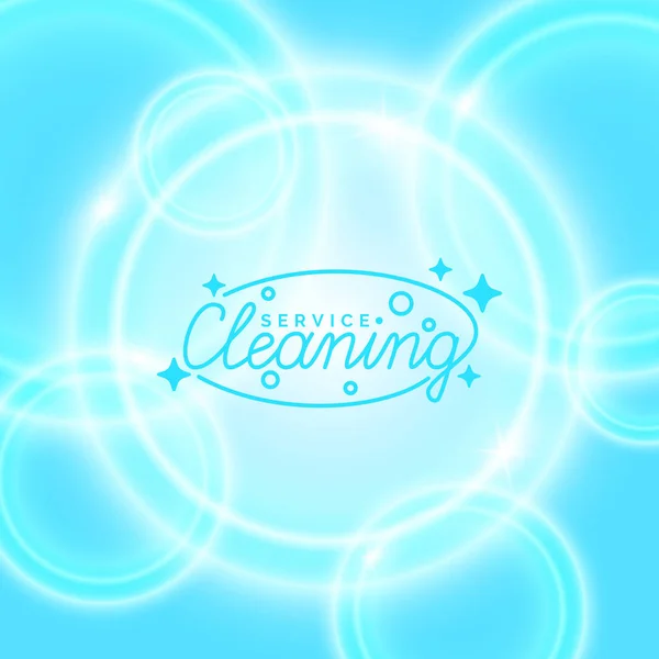 Conceptuele poster en het logo voor de schoonmaak service. — Stockvector