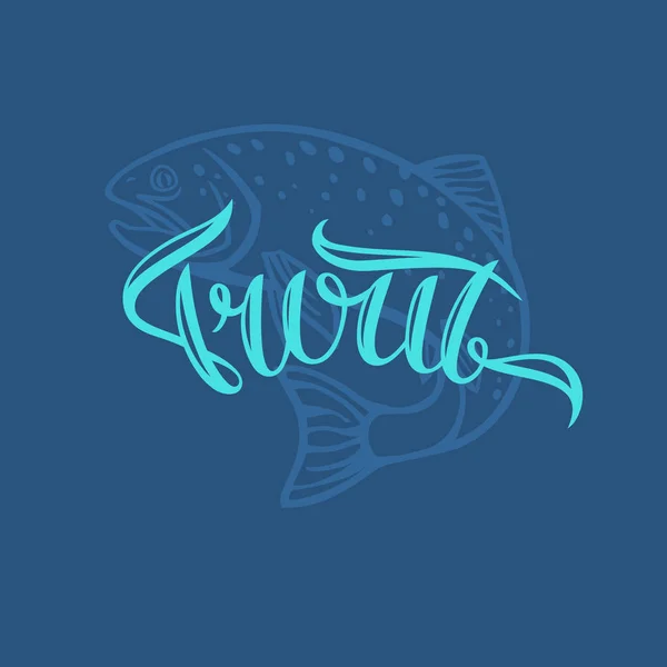 Bruine forel. Moderne hand getrokken belettering zin. — Stockvector