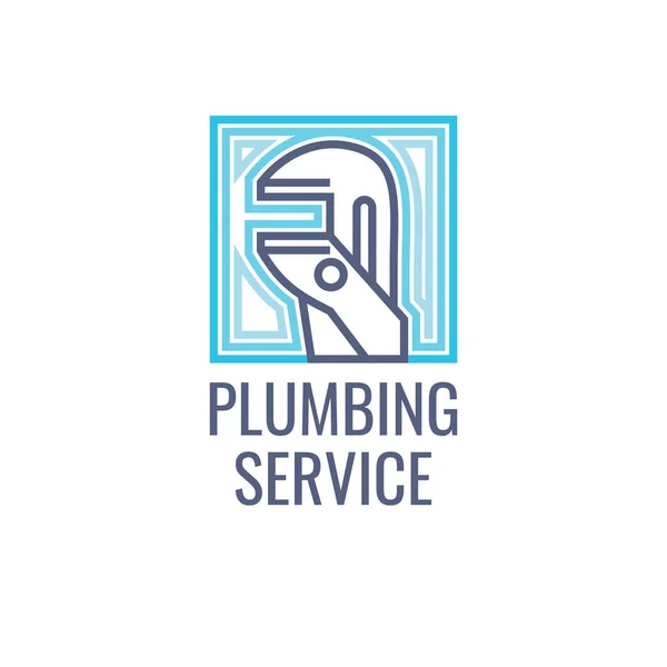 Logo, plumbing service. — Stock Vector