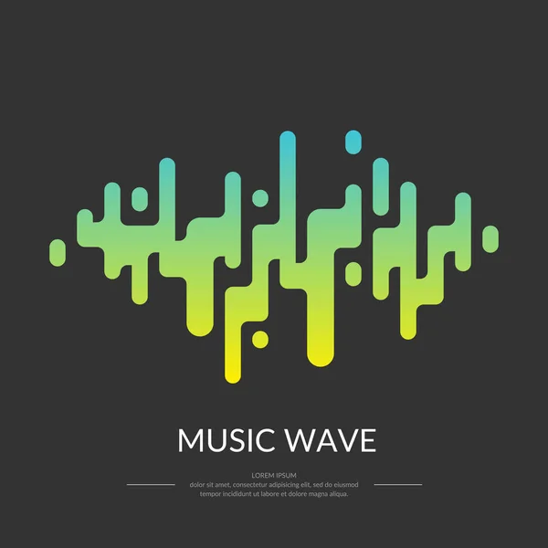 The image of the sound wave. — Stock Vector