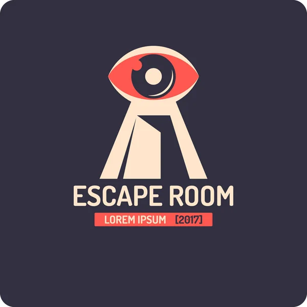 Affiche de jeu d'évasion et de quête en salle réelle . — Image vectorielle