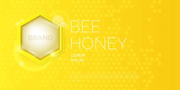 Современный плакат для продажи меда. Шаблон для пчеловодства . — стоковый вектор