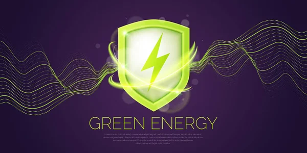 Doğal enerji konu modern poster. — Stok Vektör