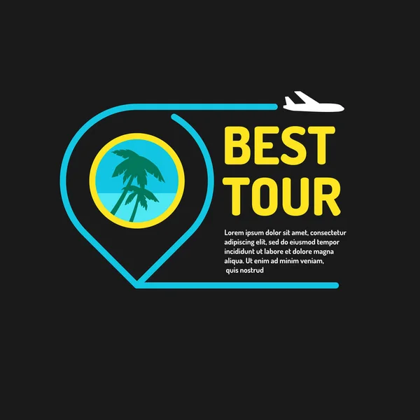 Vector illustration for advertising the best of the tour — Stock Vector