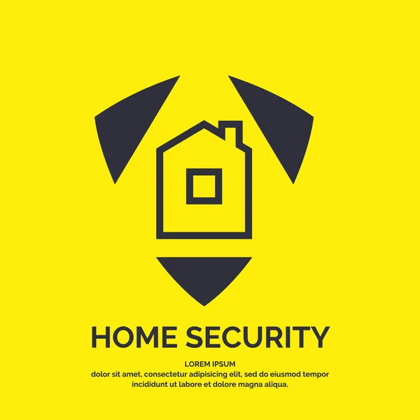 Design de logotipo de vetor minimalista moderno para segurança doméstica . — Vetor de Stock