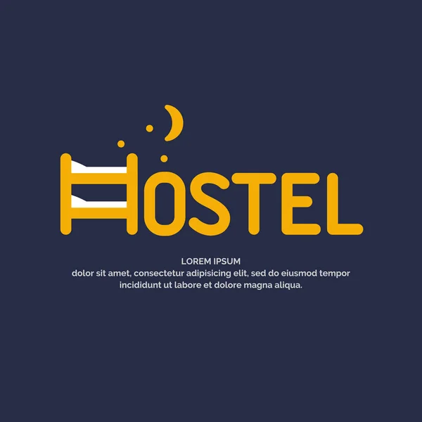 Modern conceptual vector logo of the Hostel. — Stock Vector