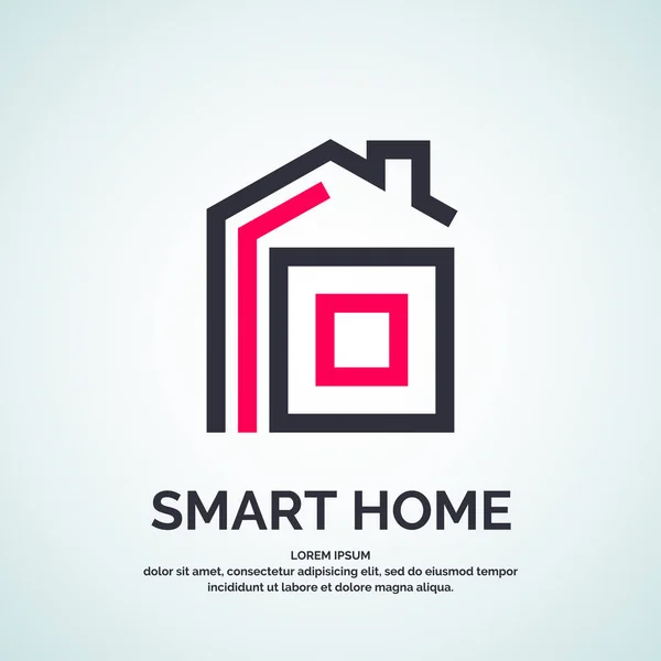 Logo de la casa Smart. Ilustración vectorial — Vector de stock