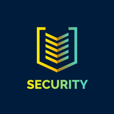 Doğrusal kalkan, güvenlik, koruma ve güvenilirlik sembolü.