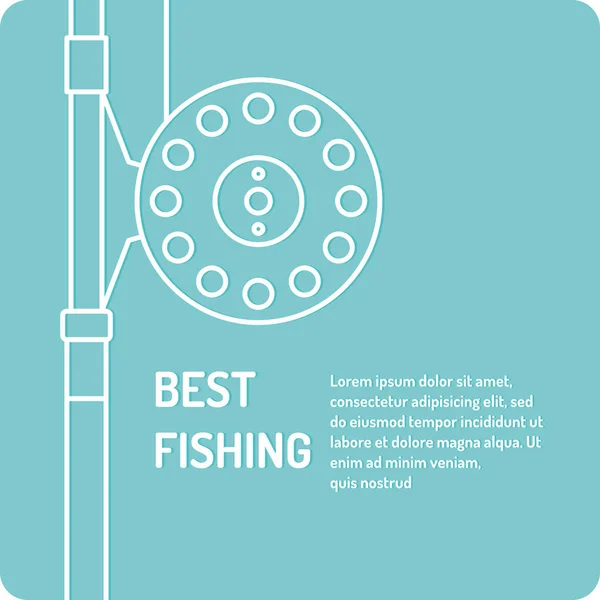 Ilustração vetorial moderna da melhor pesca em estilo linear — Vetor de Stock
