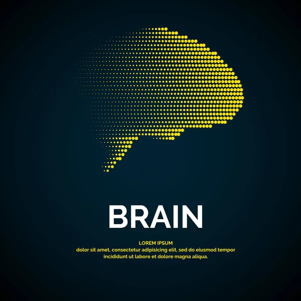 Vektör logo beyin renk siluet
