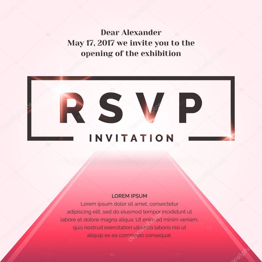 RSVP. Invitation template for the event.