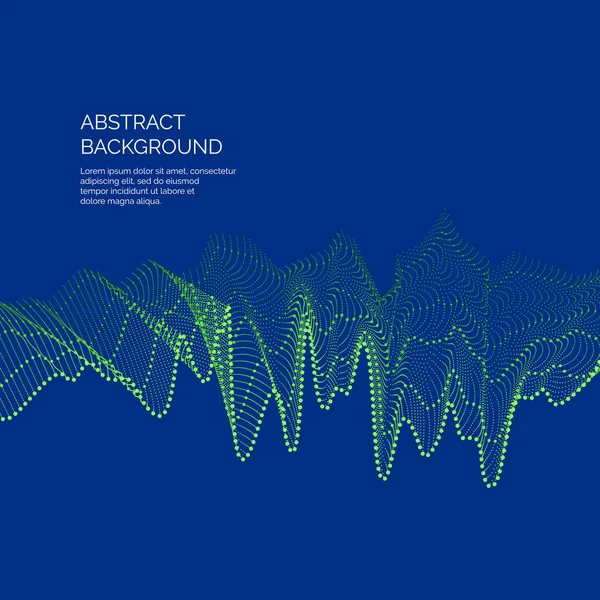 색다른 동역학적 파동, 선과 입자가 있는 벡터의 추상적 인 배경. — 스톡 벡터
