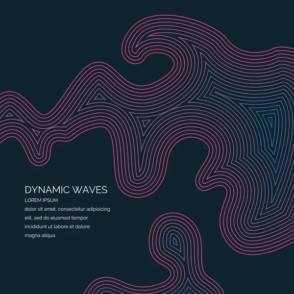 Abstract background with a dynamic waves. — Stock Vector