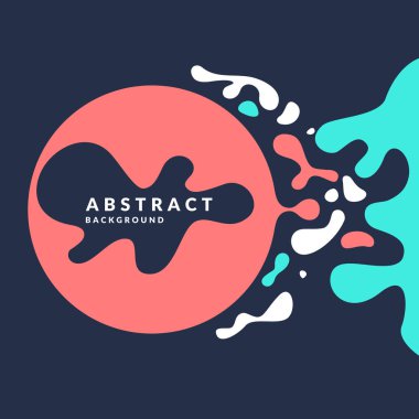 Arka plan bir sıçrama ile soyut ve düz minimalist tarzda yuvarlak. Parlak vektör çizim