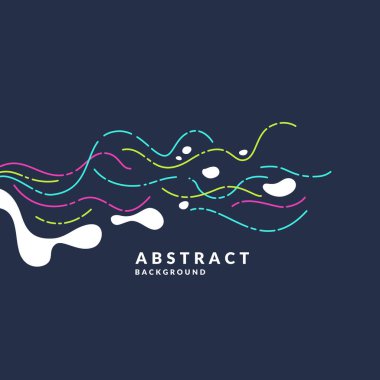 Parlak soyut arka plan ile dinamik bir dalgalar ve sıçrama bir minimalist tarzda. Vektör çizim