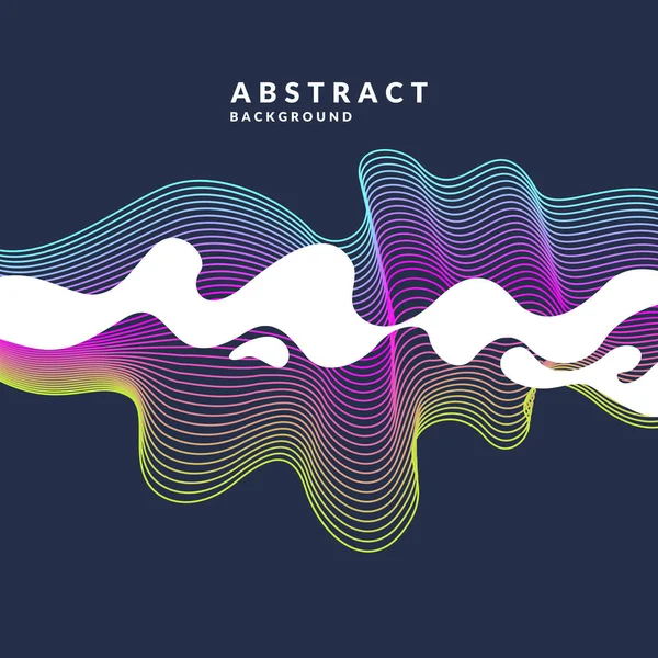 Fundo abstrato brilhante com ondas dinâmicas e respingo em um estilo minimalista. Ilustração vetorial —  Vetores de Stock