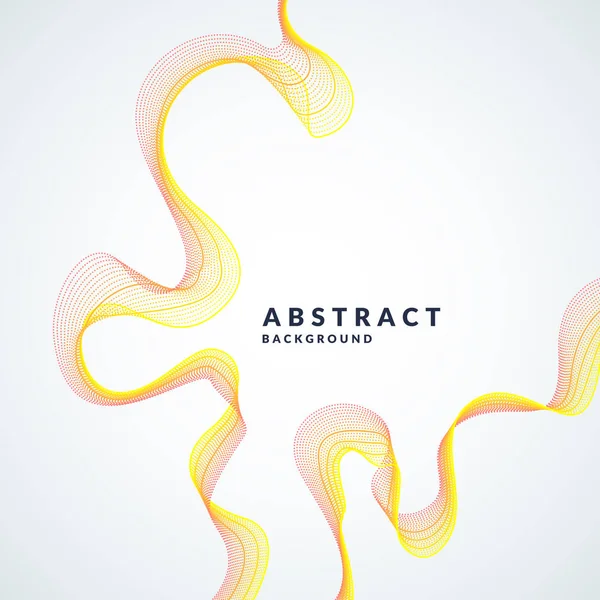 Vector abstract background with a colored dynamic waves, line and particles. Illustration in minimalistic style — Stock Vector