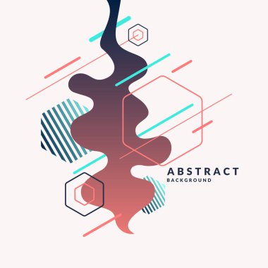 Moda soyut arka plan. Geometrik şekillerin ve sıçramaların bileşimi.